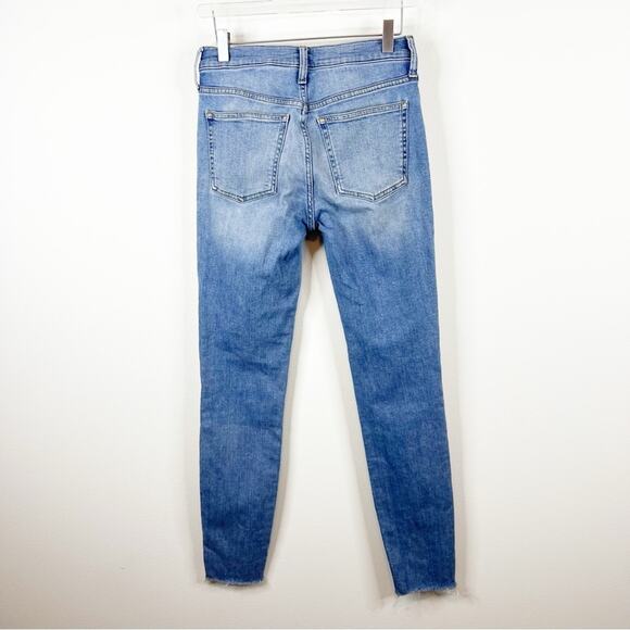 J. Crew 9” Toothpick High Waist Skinny Jeans 27 Tall Blue - Picture 3 of 7